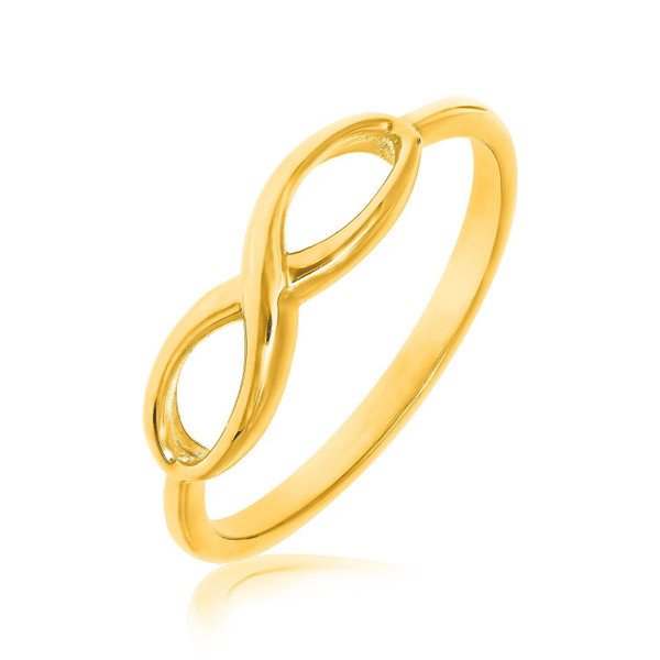 Size: 7 - 14k Yellow Gold Infinity Ring in High Polish P150-28790-7