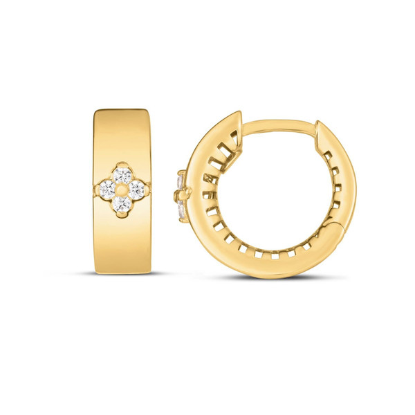 14k Yellow Gold Trilogy Diamond Clover Earrings P150-3646