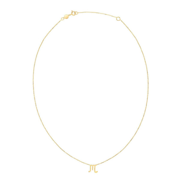 Size: 18 - 14K Yellow Gold Scorpio Necklace P150-90333-18