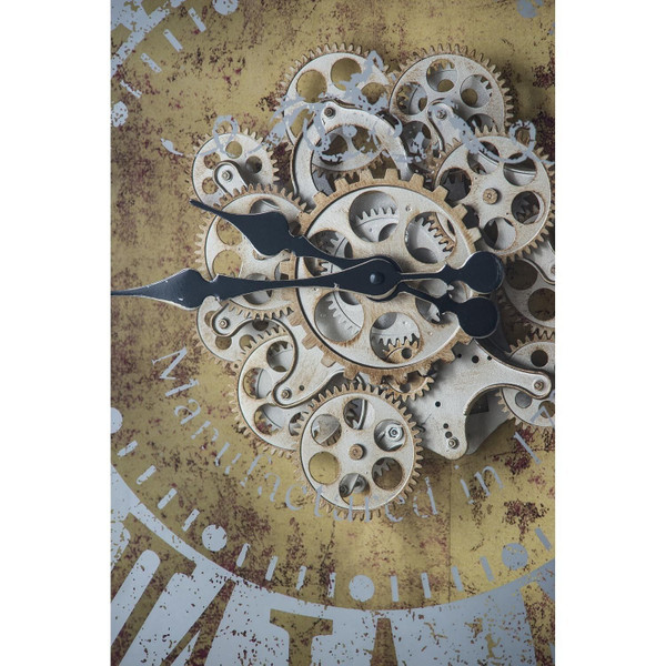 Silver And Gold Antique Style Square Wall Clock N270-401294