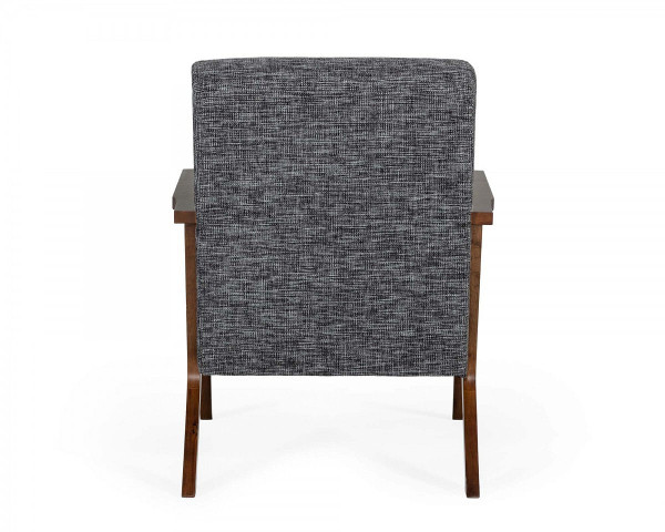 24" Grey And Walnut Solid Color Arm Chair N270-482829