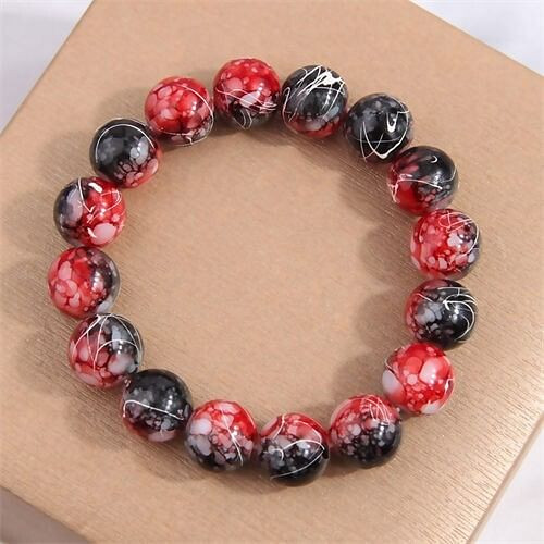 High Fashion Glass Beads Women Wholesale Bracelet - Red A392-fabr3052