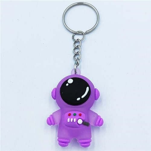 Popular Spaceman Design Handbag Pendant Cartoon Astronaut Key Chain - Purple A392-fakc0034