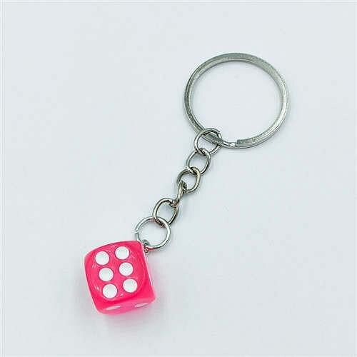 Simple Style Classic Dice Design Wholesale Key Ring - Rose A392-fakc0060