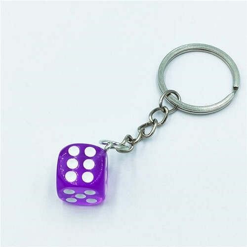 Simple Style Classic Dice Design Wholesale Key Ring - Purple A392-fakc0062