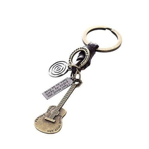 Vintage Guitar Pendant Punk Fashion Key Chain A392-fakc0197