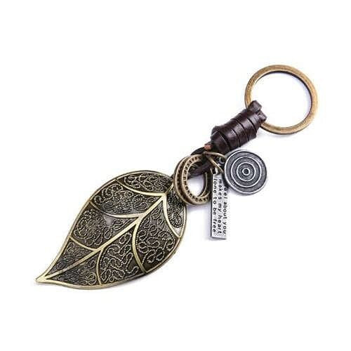 Vintage Fashion Leaf Pendant Ethnic Style Key Chain/ Accessories A392-fakc0207