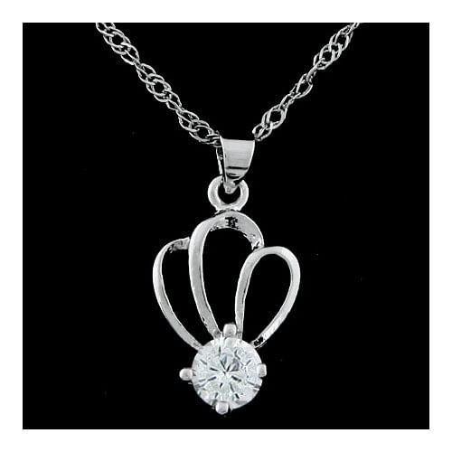 Crown Design Zircon Necklace A392-fane0693