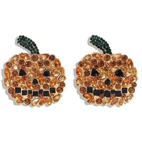 Shining Pumpkin Design Creative Design High Fashion Women Earrings - Champagne A392-fear5534