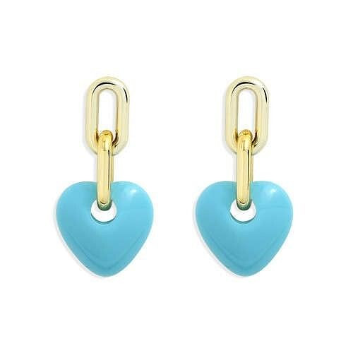 Korean Fashion Mini-heart Model Preferred Quality Costume Women Earrings - Sky Blue A392-fear6186