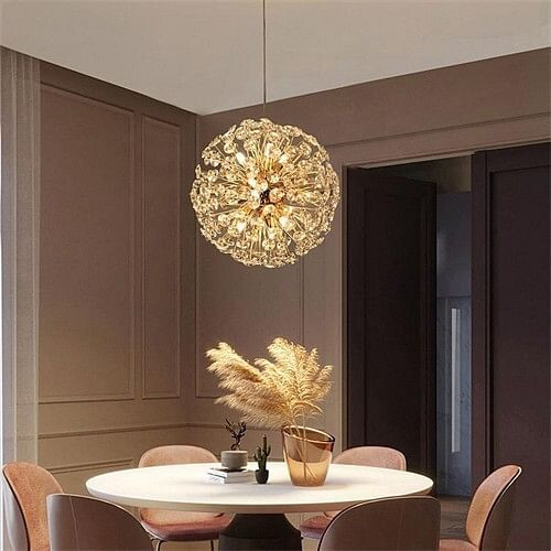 40 cm Modern Luxury Style Home Light Blowball Design Roung Pendant Crystal Lamp A392-flig0114