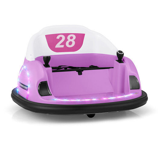 12V 360?° Ride on Bumper Car for Toddlers with Remote Control-Light Blue B593-TQ10321US