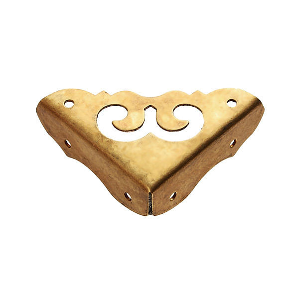 4 pcs  Antique  Side Copper Corners Notebook Angle Protector Wooden Jewelry Gift Box  Corners C122-1006136