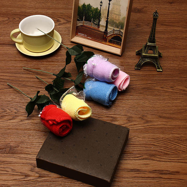 20x20cm Mircrofibre Rose Flower Water Absorbtion Towel Festival Valentine Birthday Wedding Gifts C122-1022228