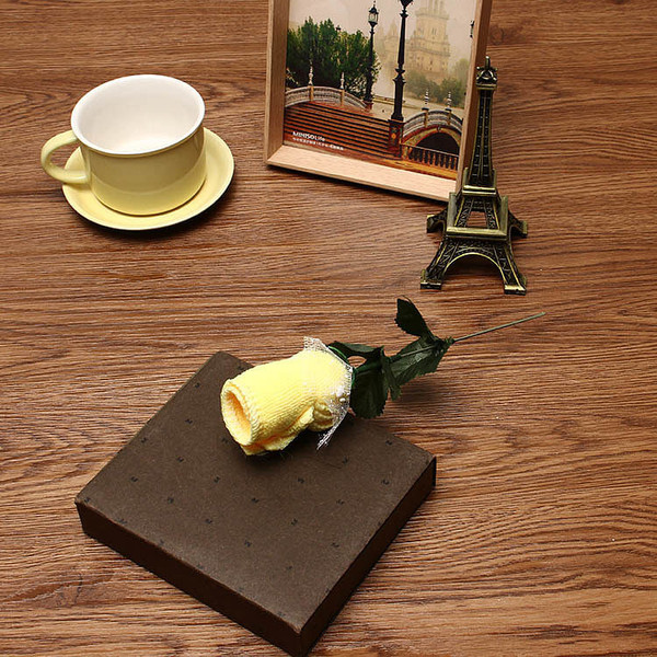 20x20cm Mircrofibre Rose Flower Water Absorbtion Towel Festival Valentine Birthday Wedding Gifts C122-1022228