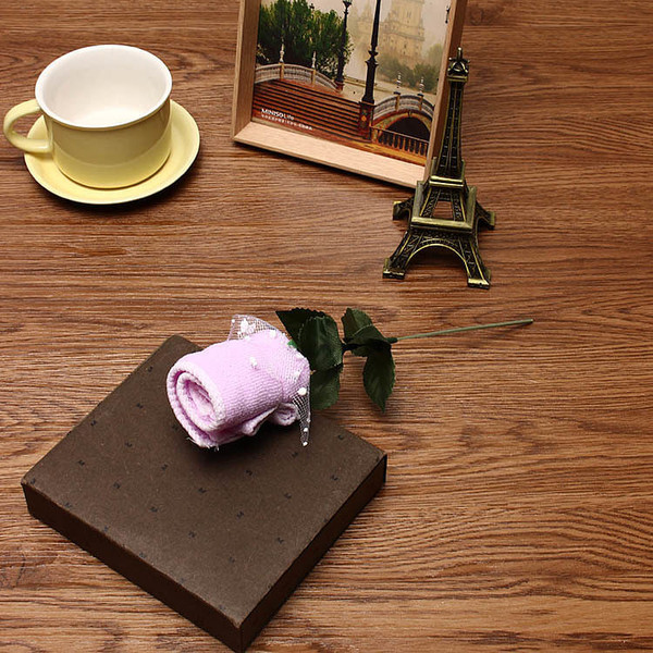 20x20cm Mircrofibre Rose Flower Water Absorbtion Towel Festival Valentine Birthday Wedding Gifts C122-1022228