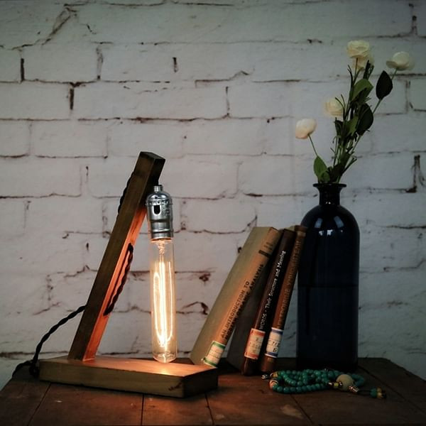 Loft Retro Wood UK Plug E27 Edison Table Lamp Cafe Home Bar Decoration C122-1043462
