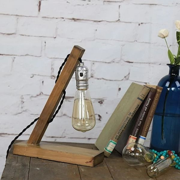Loft Retro Wood UK Plug E27 Edison Table Lamp Cafe Home Bar Decoration C122-1043462