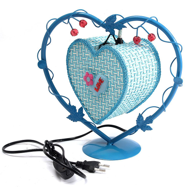 Vintage Artificial Light Love Heart Antique Table Lamp Gift Room Decor C122-1073319