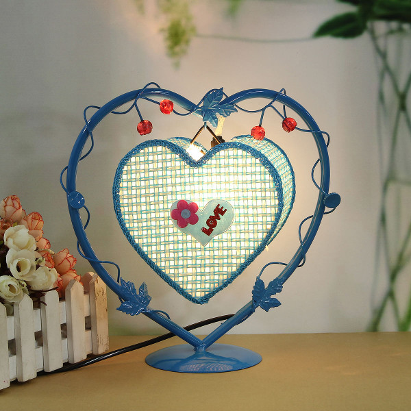 Vintage Artificial Light Love Heart Antique Table Lamp Gift Room Decor C122-1073319