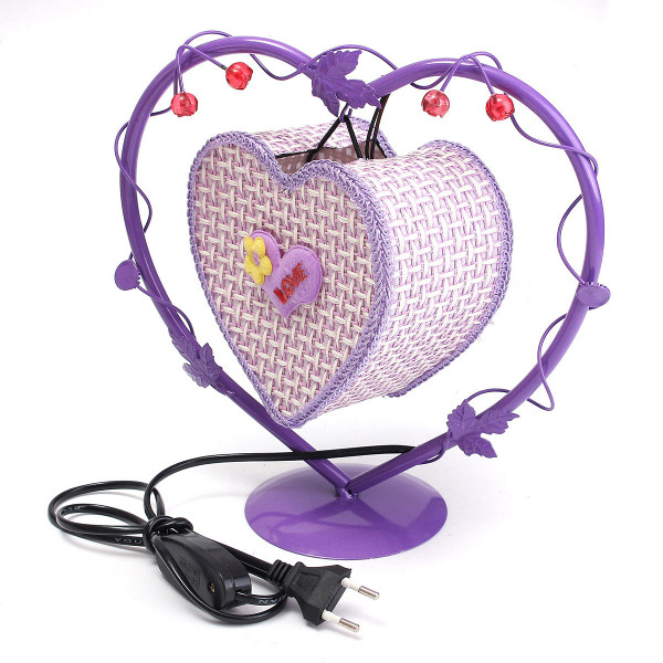 Vintage Artificial Light Love Heart Antique Table Lamp Gift Room Decor C122-1073319