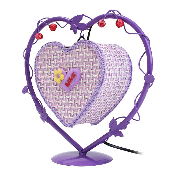 Vintage Artificial Light Love Heart Antique Table Lamp Gift Room Decor C122-1073319