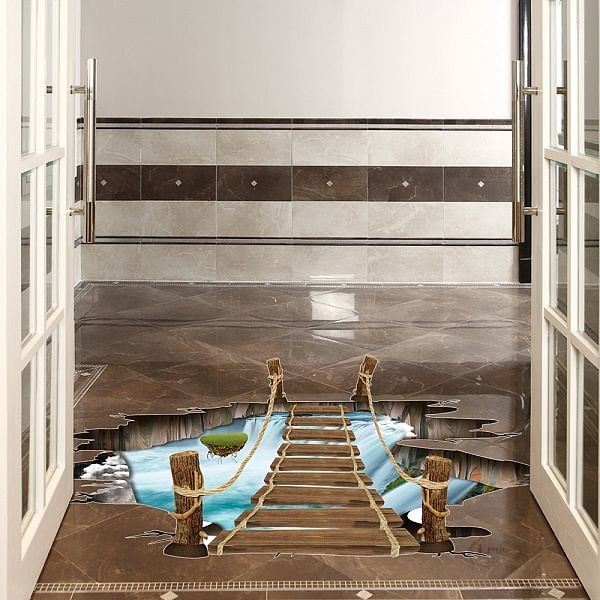 PAG Multi-pattern Creative 3D Large Removable Wall Sticker Home Floor Decoration C122-1078677