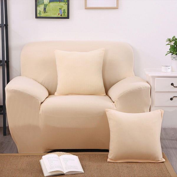 Three Seater Solid Colors Textile Spandex Strench Elastic Sofa Couch Cover Furniture Protector C122-1081547