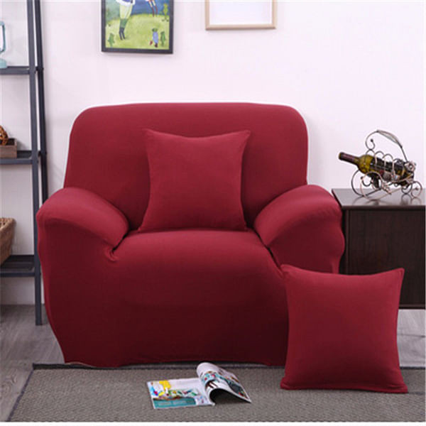 Two Seater Solid Colors Textile Spandex Strench Elastic Sofa Couch Cover Furniture Protector C122-1081551