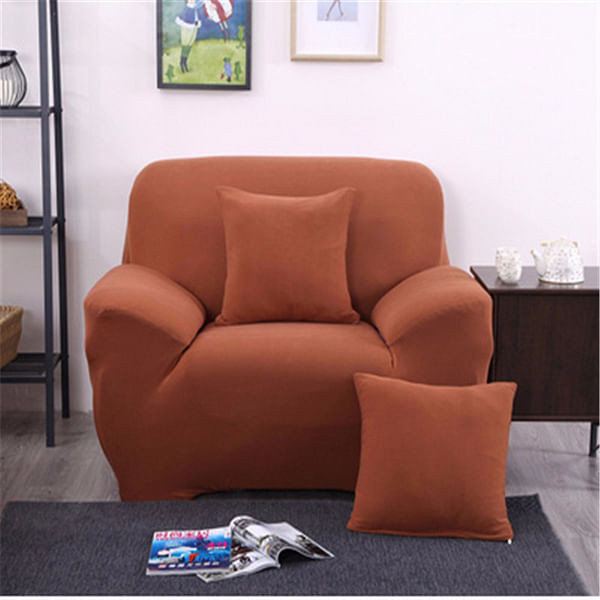Two Seater Solid Colors Textile Spandex Strench Elastic Sofa Couch Cover Furniture Protector C122-1081551