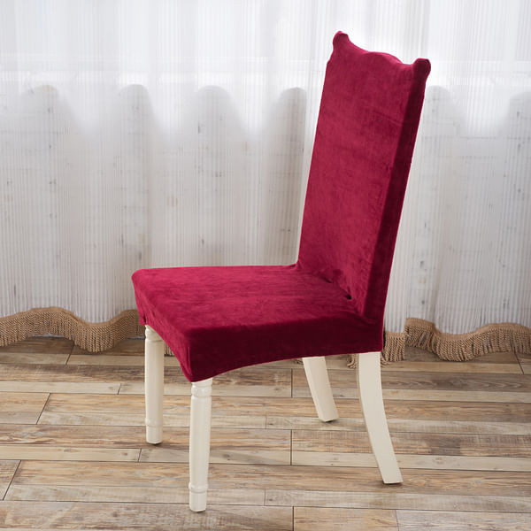 Plush Thicken Antifouling Elastic Stretch Spandex Chair Seat Cover Party Dining Room Wedding Decor C122-1088204