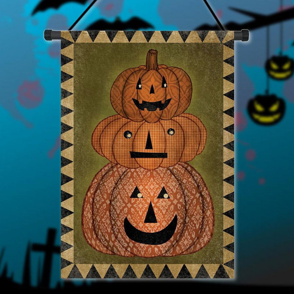 30x45cm Halloween Pumpkin Polyester Welcome Flag Garden Holiday Decoration C122-1089889