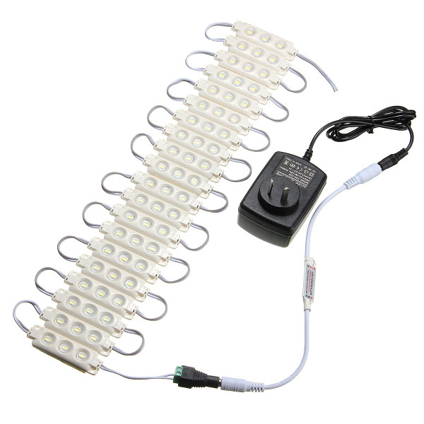 3M SMD5630 Waterproof White LED Module Strip Light Kit Mirror Signage Lamp + Adapter DC12V C122-1112692