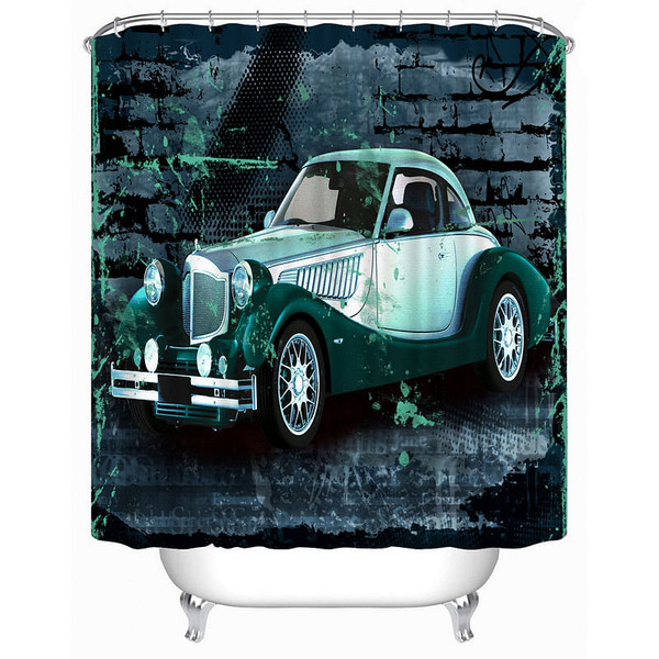 72x72 -Inch Completely Polyester Colormix Car Series Shower Curtains with 12 Rings C122-1116215