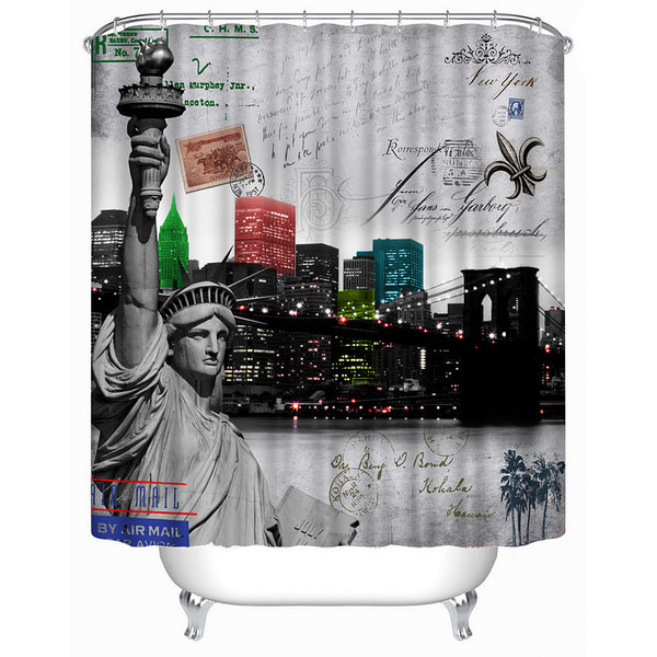 72x72 Creative Inch Completely Polyester Colormix Blood Series Shower Curtains with 12 Rings C122-1116217