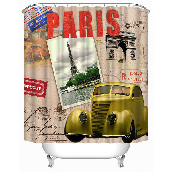 72x72 Creative Inch Completely Polyester Colormix Blood Series Shower Curtains with 12 Rings C122-1116217