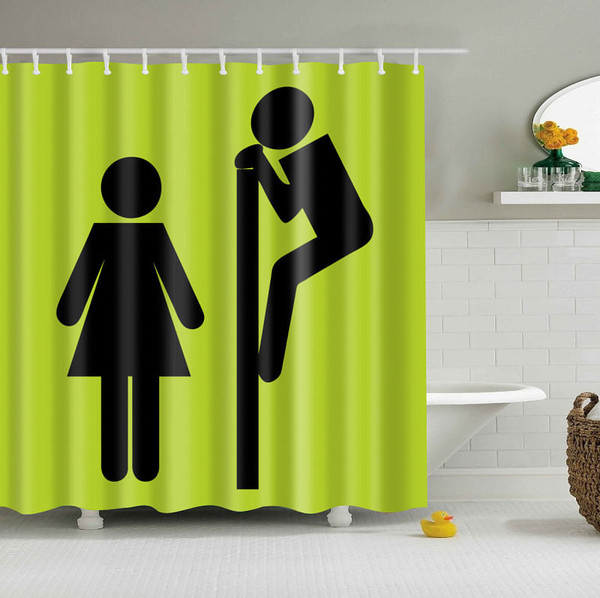 180x180cm The Cartoon Bathroom Fabric Shower Curtain Waterproof Polyester With 12 Hooks C122-1125750