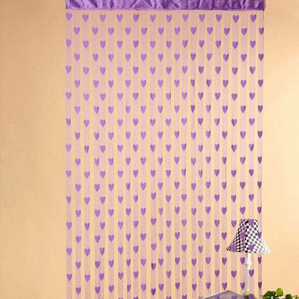 1mx2m Love Heart String Curtains Tassel Drape For Wall Vestibule Door Window Home Decor C122-1129864
