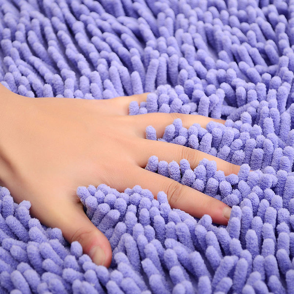 Honana WX-329 50x80cm Chenille Soft Mat Machine Washable Bathroom Anti Slip Absorbent Carpet Doorma C122-1135770