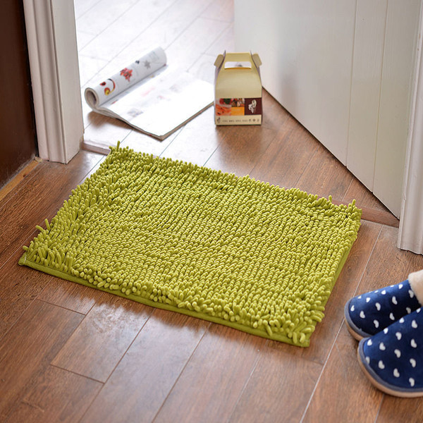 Honana WX-329 50x80cm Chenille Soft Mat Machine Washable Bathroom Anti Slip Absorbent Carpet Doorma C122-1135770