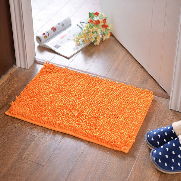 Honana WX-329 50x80cm Chenille Soft Mat Machine Washable Bathroom Anti Slip Absorbent Carpet Doorma C122-1135770