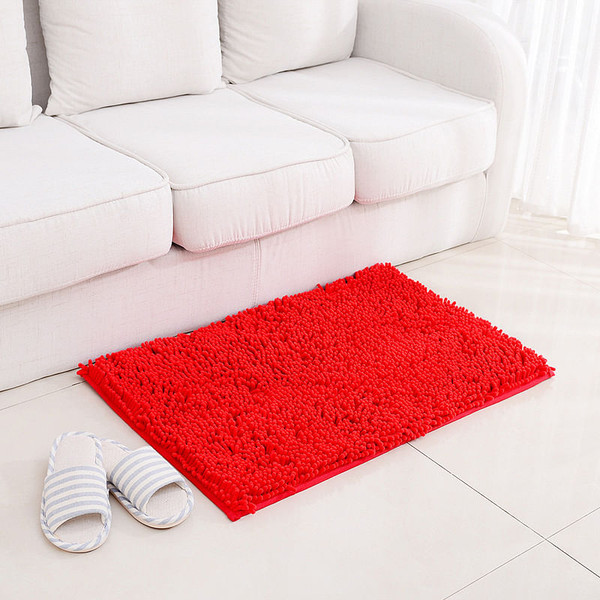 Honana WX-329 50x80cm Chenille Soft Mat Machine Washable Bathroom Anti Slip Absorbent Carpet Doorma C122-1135770