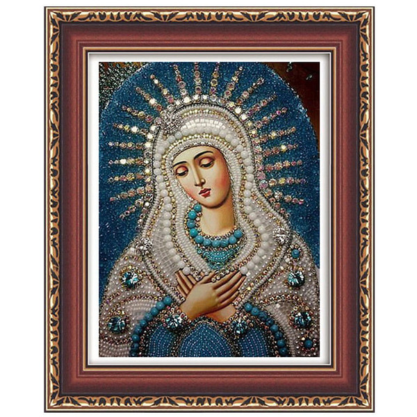 Honana WX-677 5D Round Diamond Painting DIY Cross Stitch Home Decor Diamond Embroidery Religious Gi C122-1136376