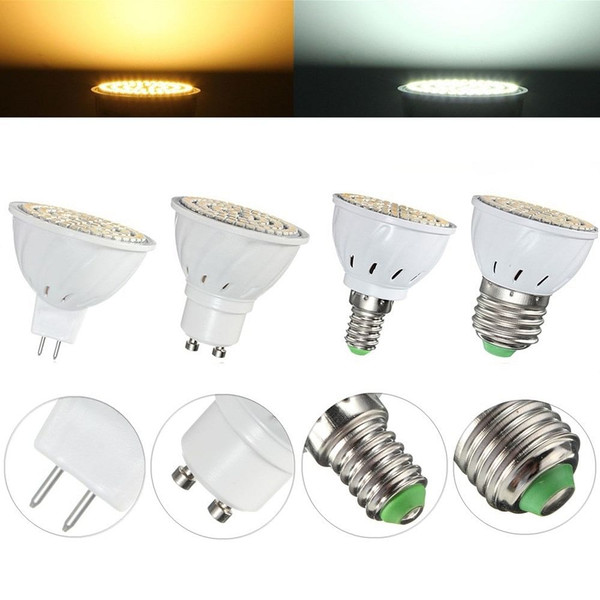 E27 E14 GU10 MR16 4W 80 SMD 3528 Non-Dimmable LED Warm White White Spot Lightt Lamp Bulb AC110/220V C122-1140404