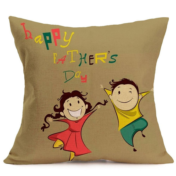Honana WX-P4 43x43cm Father's Day Gift Flower Cotton Linen Pillow Case Cushion Cover Home Car Decor C122-1150873