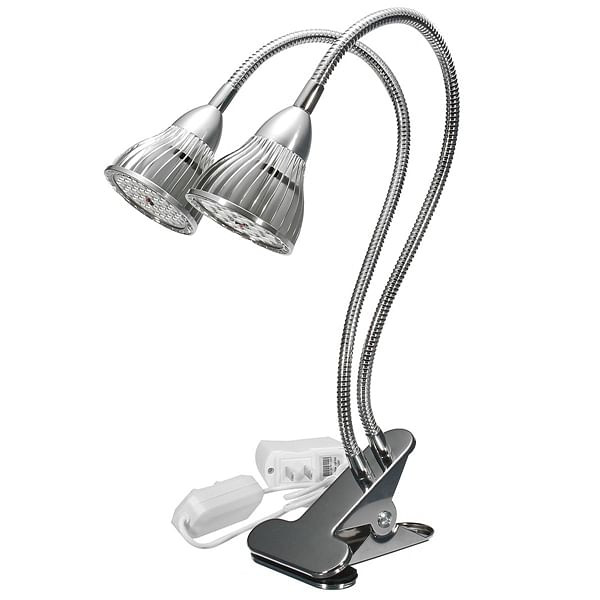 15W Flexible Clip-on Hydroponics Plant LED Dual Grow Light Full Spectrum Flower Lamp C122-1151378