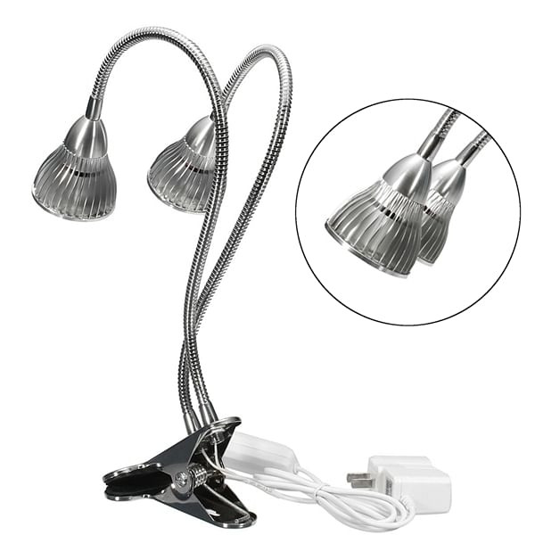 15W Flexible Clip-on Hydroponics Plant LED Dual Grow Light Full Spectrum Flower Lamp C122-1151378