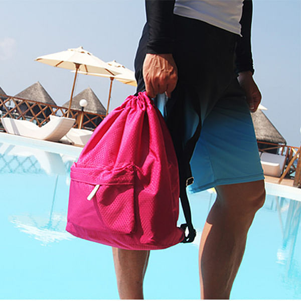 KC-SK01 Travel Waterproof Storage Bag Wet Dry Seperated Drawstring Bag Light Weight Backpack C122-1157334