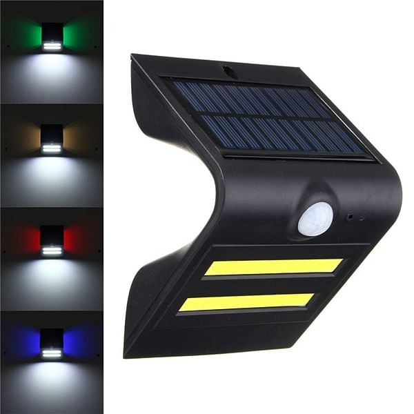 Solar Power COB LED PIR Motion Sensor Waterproof Wall Light Outdoor Garden Path Lamp C122-1161404
