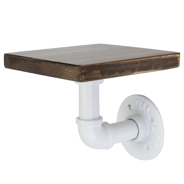 Industrial Wall Mount Display Shelf Hanging Iron Pipe Bracket Holder Shelving Decoration C122-1197363